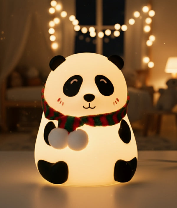 Panda Night Light/Lamp – 7-Color Changing Silicone LED Lamp with Rechargeable Battery